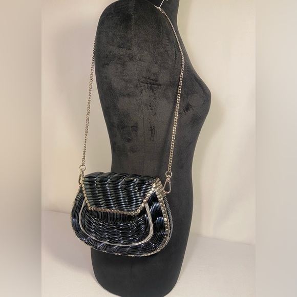 Ramla Handbags - 🔥SALE Ramla ~ Gorgeous Artisan Handcrafted Bag Silver Blue Black & Brass Tones ✨